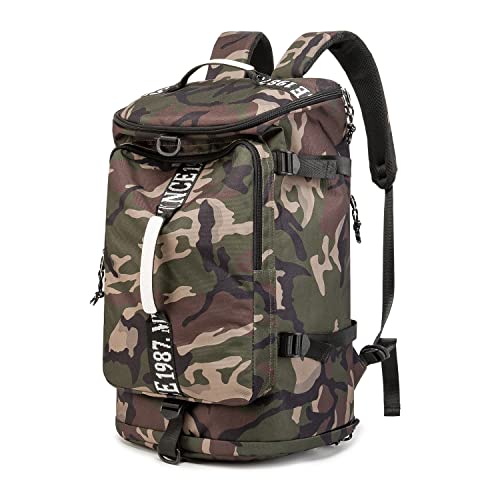 Outdoor Waterproof Backpack Hiking, Fishing, Camping Large Capacity Multifunctional Laptop Backpack, Suitable for Both Men and Women (Camouflage)… - color: Camouflage