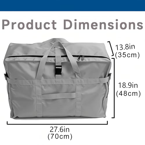 Arxus Large Duffel Bag, Waterproof Carry on Weekend Overnight Storage Bag over Luggage for Airline, Travel, Camping, Moving - color: 120L-Grey