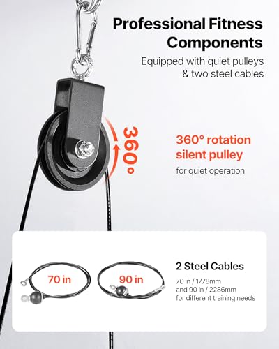VEVOR LAT Pulldown Attachments, Cable Machine Rowing T-bar V-bar Tricep Pull Down Bar, Back Strength Training Rubber Coated Handle Grip, Bicep Curl Tricep LAT Pulldown Bar for Home Gym Fitness - size: Set with 1 Bar