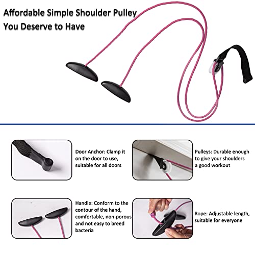 Shoulder Pulley Over The Door Physical Therapy System | Over-the-door exercise pulley designed for shoulder physical therapy exercises. - color: Pink