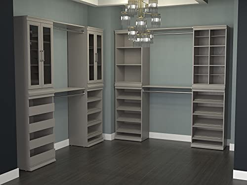 ClosetMaid Modular Storage Shelf Unit with Angled Shoe Shelves, Taupe - color: Taupe