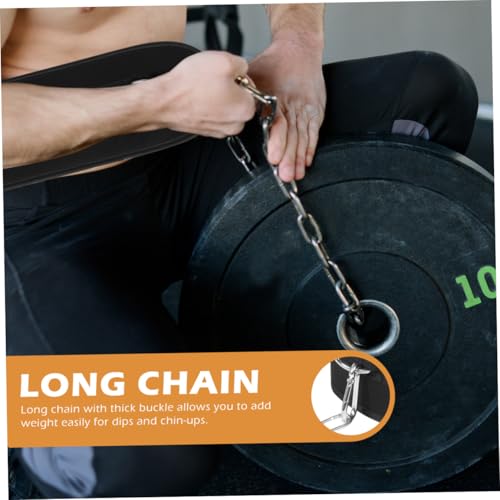 ibasenice Weighted Pull-up Dip Belt with Chain for Strength Training Adjustable Weight Lifting Belt Sturdy Fitness Equipment for Muscle Building