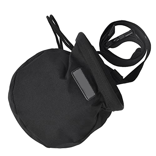 Premium Rock Climbing Chalk Bag with Adjustable Waist Belt Large Capacity Magnesium Powder Pouch for Outdoor Climbing Gym Workouts Oxford Fabric Durable Black 15x15x17cm