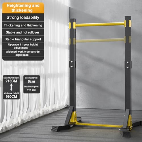 Pull Up Bar Stand,Freestanding Pull-up Bar，Free Standing Pull Up Bar for Home Gym, Pull Up Stand Station 400LBS with 11 Gears Adjustment