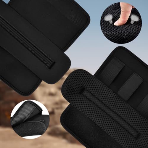 ZINZ 2-Pack Universal Wide Shoulder Pad with Ultra Thick Cushion for Bag Luggage Backpack Bag Crossbody - color: Black