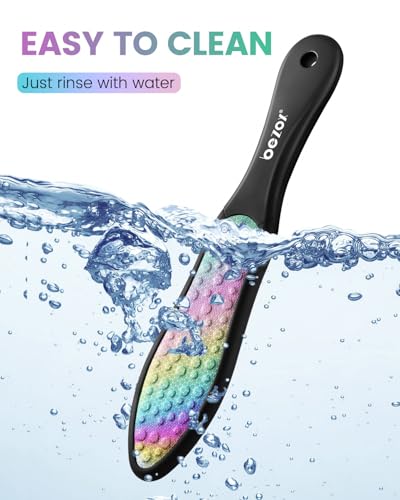 BEZOX Foot File Callus Remover(1 PCS), Double Sided Callus File Scraper, Foot Scrubber for Cracked Heel and Foot Corn Removal, Stainless Steel Pedicure File - Rainbow - style: Rainbow