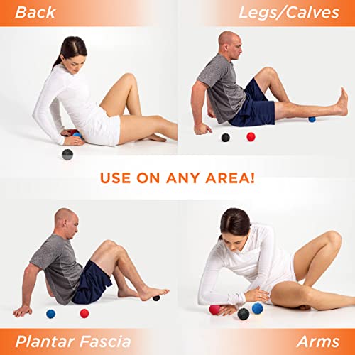 ProStretch Trio, Massage Ball Set for Muscle Knots & Plantar Fasciitis | 3 Density Massage Balls for Myofascial Release, Trigger Points & Deep Tissue Relief