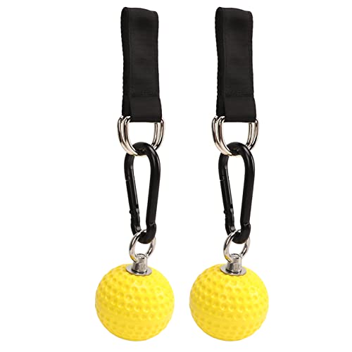 Kadimendium Climbing Pull Up Balls Set with Staps for Strength Training Indoor and Outdoor Grip Exercise Durable PU Material 2 Units