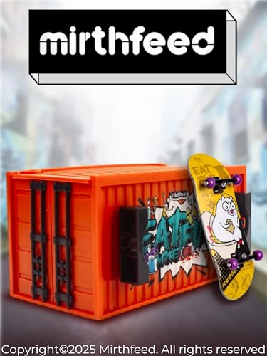 32mm Pro Fingerboard Complete Set | Bearing Wheels | 5 Ply Maple Deck | Anti Skid Grip Tape | Complimentary Tool | Concave Shape - color: Fun Box G : Smelly Cat