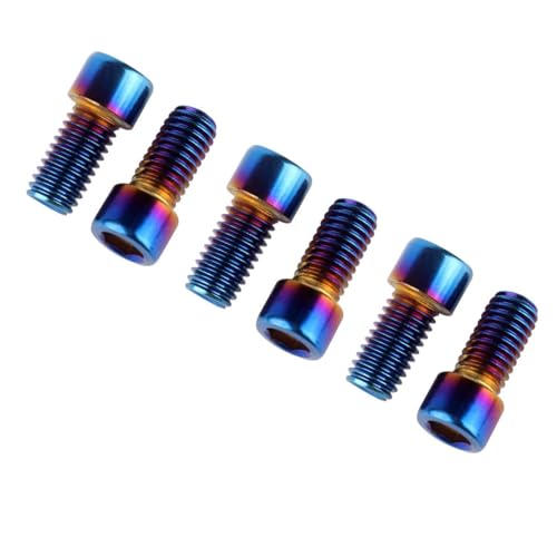 6Pcs Bike Screws M6x10 12 16 18 20 25 30 35mm Stainless Steel Socket Head Cap Allen Hex Bolt (Burnt Blue, M6 x10mm) - color: Burnt Blue, size: M6 x10mm