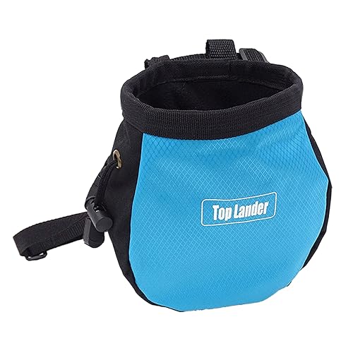 Rock Climbing Chalk Bag Drawstring Magnesia Pouch Bouldering Chalk Bucket Storage Bag for Weight Liftings, Gym, Climbing Magnesia Powder Hiking and Camping Accessories Portable Bouldering Bucket
