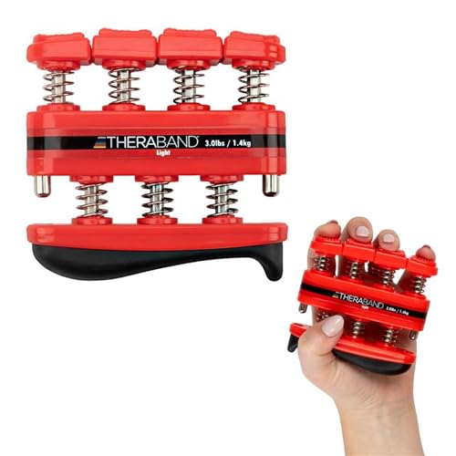 TheraBand Finger Exerciser — Hand & Finger Strengthener for Grip, Dexterity, Arthritis & Rehab — Spring-Loaded, Isolates Each Finger