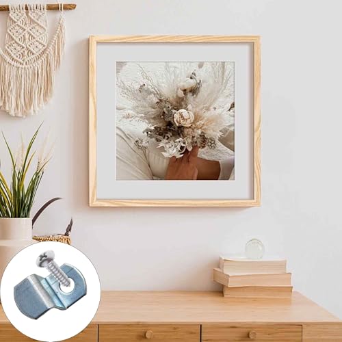 15PCS 1/2" Canvas Clips for Picture Framing, Offset Mounting Hardware with Screws for Art and Mirror Installation - size: 1/2"