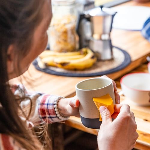 YY Vertical Climbing Mug Evo, Pinch Mug for Rock Climbers and Boulderers, Indoor Bouldering Grip Cup, Unique Gift, Blue - style: Indoor vibes - Yellow