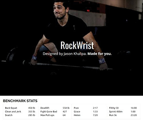 RockTape Wrist Wraps for Weight-Lifting & Exercise, Competition Grade, Designed by Jason Khalipha - color: Black