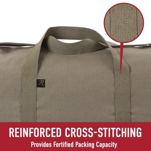 Rothco Heavy-Duty Canvas Shoulder Duffle Bag - Rugged Travel Gym Gear Equipment Bag - color: Olive Drab, size: 17 Inches