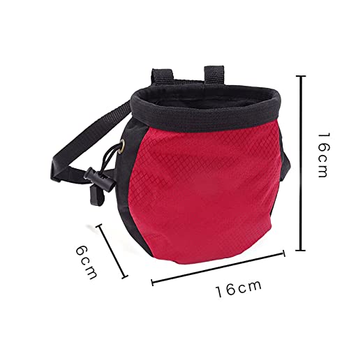 Climbing Chalk Bags,No Leak Rock Climbing Strawstring Bag - color: Red