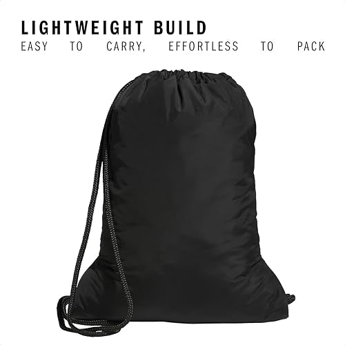 adidas Alliance Sackpack – Drawstring Backpack for Sports, Small Gym Bag, Black/Gold Metallic/3, OSFA - color: Black/Gold Metallic/3