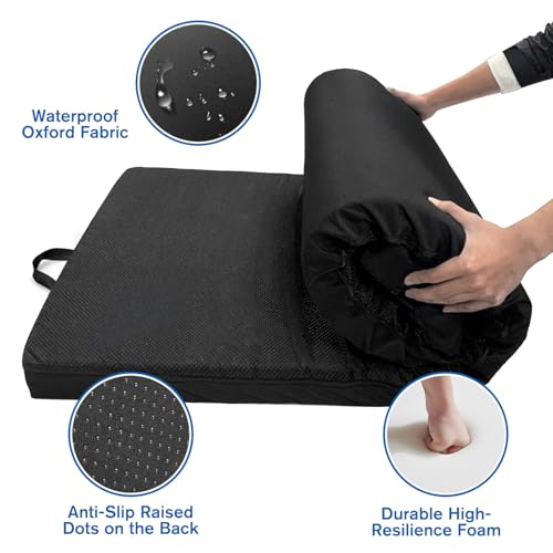 JZHLLA Bedside Fall Mats for Elderly 2.5 Inch Rollable High Density Foam Floor Mats 71.6 * 24 Inch Waterproof Non Slip Protection Mat for Elderly, Handicap, Senior - size: 2.5 IN Thick-Rollable