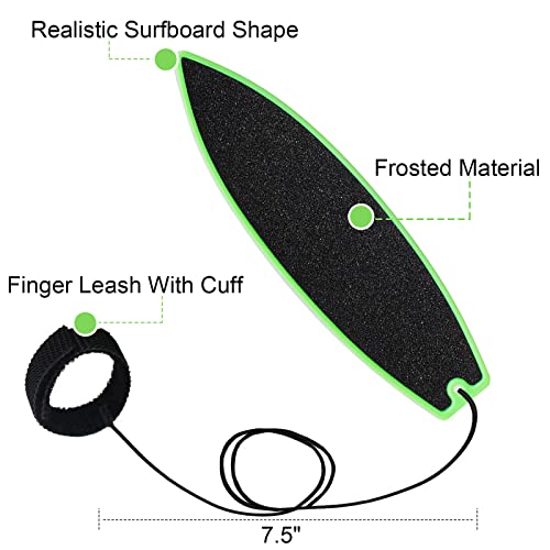 4 Pack Finger Surfboard for Car Ride - 1.4" x 4.5" Pro Air Fingerboard, Fun Keepsake Toy Gifts for Teens, Ideal Birthday & Travel Stocking St - color: Blue White Black Green Yellow and Red