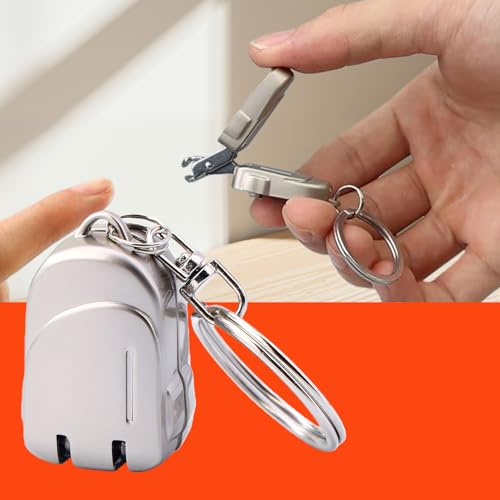 Folding Nail Clipper Mini Backpack Travel - 1 Pc Stainless Steel Keychain, Daily Carry Accessory
