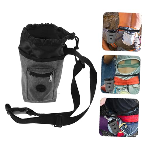 Climbing Chalk Bag with Zippered Pockets Waterproof Gym Pouch for Rock Climbing Bouldering and Weightlifting Adjustable Waist Belt Outdoor Sports Accessories