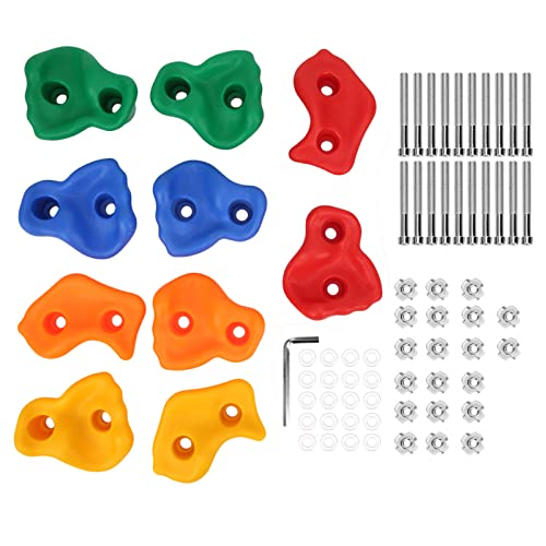 YOUTHINK Rock Climbing Holds Children's Climbing Holds Rock Climbing Holds Set of 10 for Kids with Hardware Easy Installation Climbing Sport Climbing