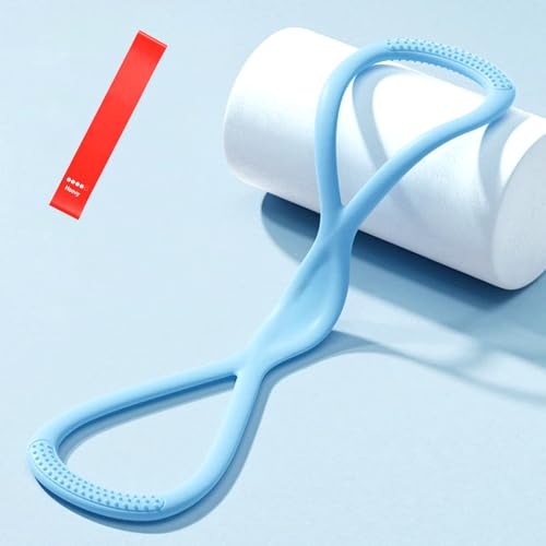 Figure 8 Resistance Band with Handles,-15LB Pull Rope for Shoulder & Back Stretching, Arm Toning, Posture Correction - Home Gym, Yoga, Resistance Bands for Women kkmilamila