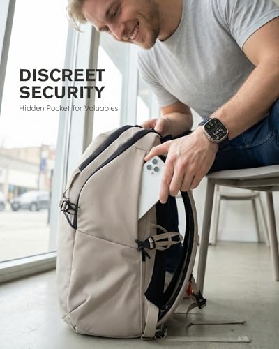 Tolaccea Daypack Backpacks Carry On 30L, Travel Backpack with Waterproof Zippers, Flight Approved Hand Luggage Casual Backpack for Men Women, Durable Bag for Work Business Hiking, Fits 15.6" Laptop - color: Kavir White