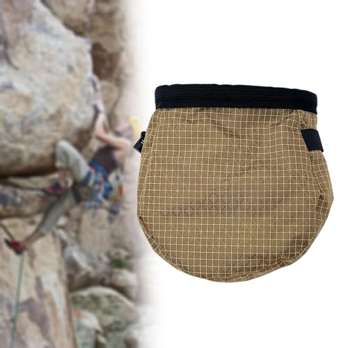 Rock Climbing Chalk Bag Storage Pouch Drawstring Closure Climbing Accessories Waist Belt Chalk Carrier Bag for Weightlifting