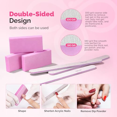 MelodySusie Nail Care Kit Nail Prep Set Cuticle Remover | Cuticle Trimmer,Cuticle Pusher, Nail File and Buffer Blocks,Portable Cuticle Oil and Ingrown Toenail Removal Tool,13Pcs - size: 13Pcs Lavender