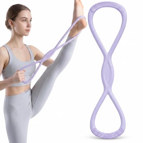 Figure 8 Resistance Band, Figure 8 Resistance Bands for Women Men,Resistance Band Figure for Working Out, Non-Slip Handles, Home Gym, Yoga & Physical Therapy - color: 15 LBS PURPLE