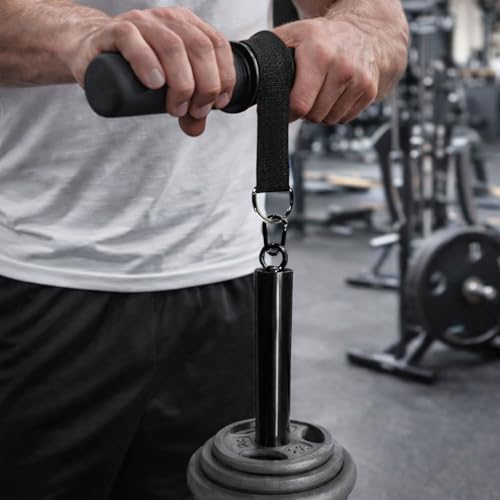 Heavy Duty Weight Loading Pin with Carabiner, Compatible with 2" Olympic Weight Plates, for Cable Pulley LAT Pulldown System, Home Gym Strength Training Equipment
