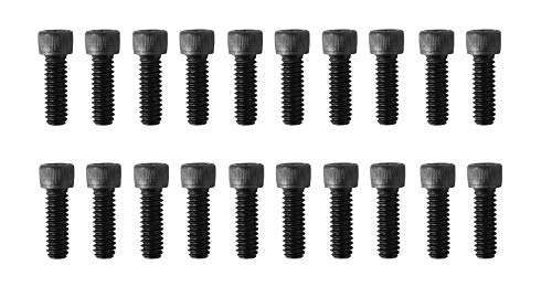 Socket Head Cap Screw, 1/4-20 x 3/4", Alloy Steel, Black Oxide, Hex Socket Coarse Thread, 1/4 inch Hexagonal Allen Bolt, Length: 3/4 inch, Full Thread (Quantity: 20) - size: 3/4