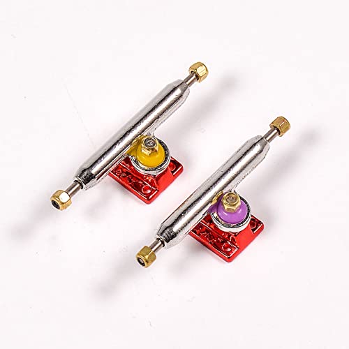 Fingerboard Trucks with Upgraded Urethane Bushings and Pivot Cup,34mm 32mm Width,Normal Kingpin (Red, 32mm) - color: Red, size: 32mm
