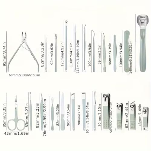 Luxury 35-in-1 Professional Manicure Set - Premium Stainless Steel Nail Clippers & Grooming Kit with Elegant Leather Travel Case for Ultimate Hand, Foot & Facial Care - Green - color: Green, size: 35PCS