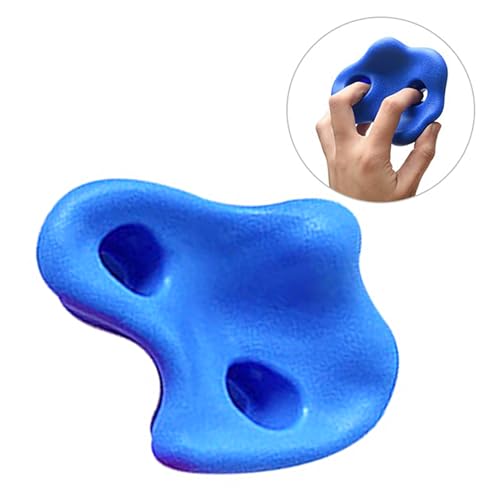 SUNGOOYUE 20 PCS Rock Climbing Holds, Ergonomic PE Rock Wall Grips with Screws and Wrench Tool, for Indoor Outdoor Kids - color: Blue