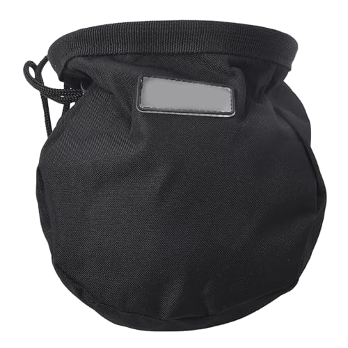 Premium Rock Climbing Chalk Bag with Adjustable Waist Belt Large Capacity Magnesium Powder Pouch for Outdoor Climbing Gym Workouts Oxford Fabric Durable Black 15x15x17cm