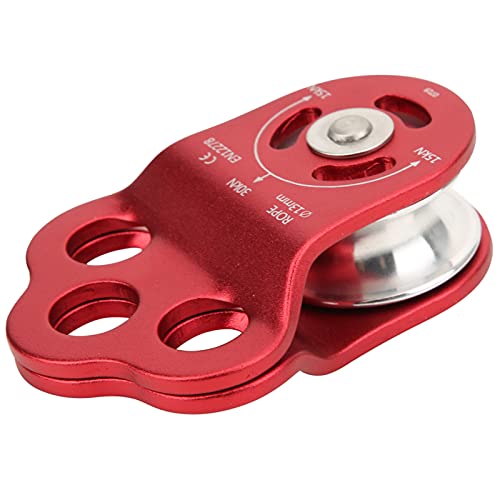 Keenso Climbing Pulley, High Strength Outdoor Tool, Three Hole Single Pulley for Mountaineering, Rock Climbing, and Home Use