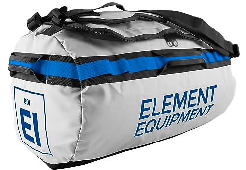 Element Equipment Trailhead Duffel Bag Shoulder Straps Waterproof Light Grey/Blue Small - color: Light Grey/Blue, size: Small 30 Liters
