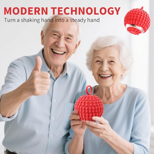 Physical Vibration Therapy Ball, Presents Gifts for Women | Rechargeable Vibrating Massage Ball 4-Speed Mode, Hand Therapy Balls, Relief Hand Tremors (Parkinson), Stress Relief