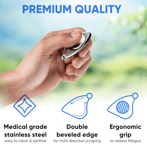 Myofascial Releaser Compact Muscle Scraper Tool – 304 Stainless Steel Portable IASTM & Gua Sha Scraping Instrument with Ergonomic Grip for Manual Bodywork and Massage Techniques - color: Micro Tool