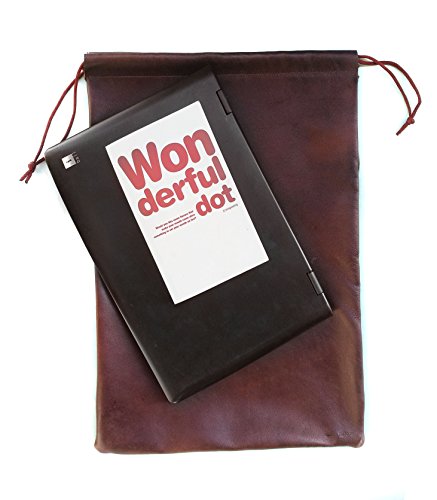 Multiple use Lambskin Leather Pouch with Drawstrings: (Brown, 23 cm X 31 cm) - color: Brown