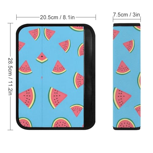 2PCS Watermelon Arts Car Seat Belt Pad Universal Fit Seat Belt Covers Cushion for Kids, Car Seats Pushchair Strollers High Chair Pushchair, Easy Install (No Tool) - color: Pattern 498