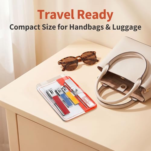 5-in-1 Manicure Set for Women Men, Fingernail Toenail Clippers Stainless Steel Manicure Pedicure Kit w/Angled Trimmer Professional Nail Grooming Kit with Portable Travel Case - color: 5pcs - 3 Color