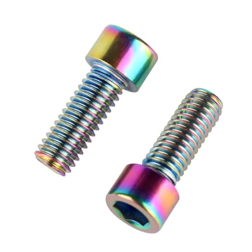 6Pcs Bike Screws M6x10 12 16 18 20 25 30 35mm Stainless Steel Socket Head Cap Allen Hex Bolt (Ranibow, M6 x10mm) - color: Ranibow, size: M6 x10mm