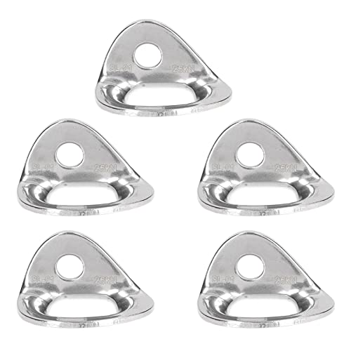 OUKENS Climbing Hanger, Climbing Anchor 316 Stainless Steel Climbing Hanger, Bolting Hanger Rock Climbing Anchor Climbing Bolting Hanger for Rappelling Aerial Work (5pcs Climbing Hanger)