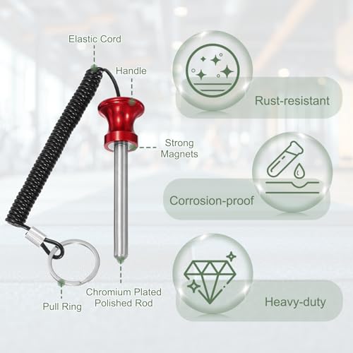 Weight Stack Pin, Weight Gym Pin Strength Training Equipment Replacement with Pull Rope for Commercial Home - color: Red, size: 0.4 x 3.1 Inch