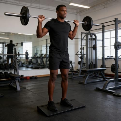 Squat Wedge Large Non-Slip Workout Equipment | Incline Workout Wedge for Squats for Men Women Home Gym Exercise Fitness Calf Raise Strength Performance