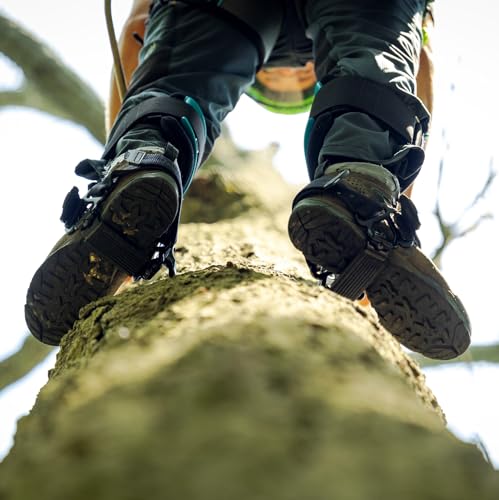 Notch Steel Climbers Ergonomic Gaffs 20+ Cuff Adjustment Points - size: Long (Tree Gaffs)